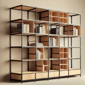 Estantería Modular en Madera y Metal